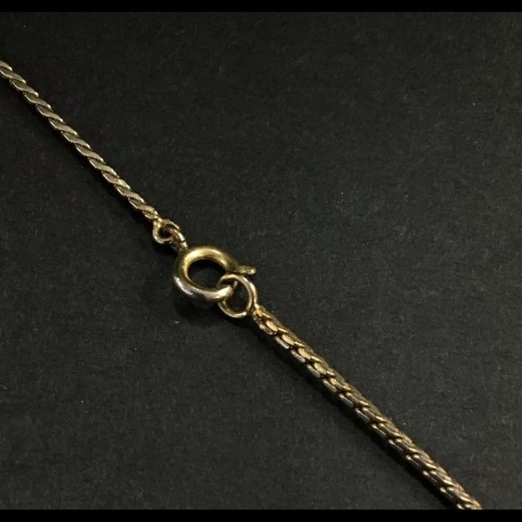 Rare Christian Dior Gold and Crystal Heart Pendant Necklace - Picture 5 of 7